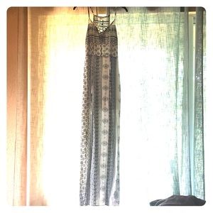 White and black Maxi dress